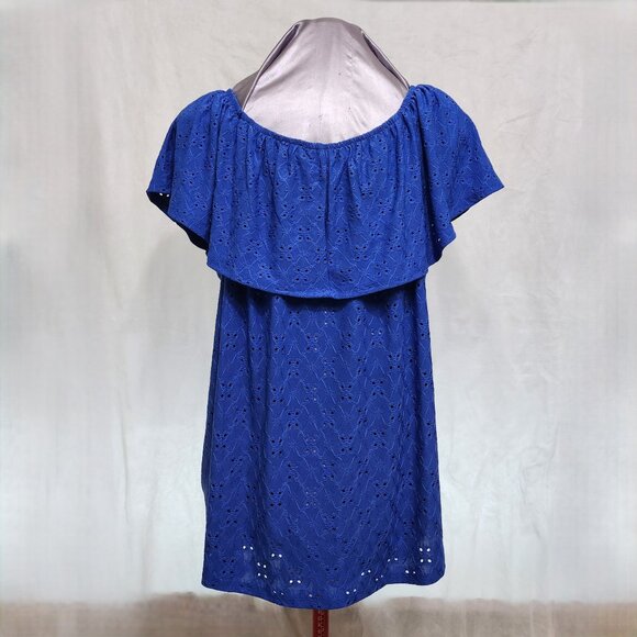 Blue Ruffled Lacy Blouse - Picture 5 of 10